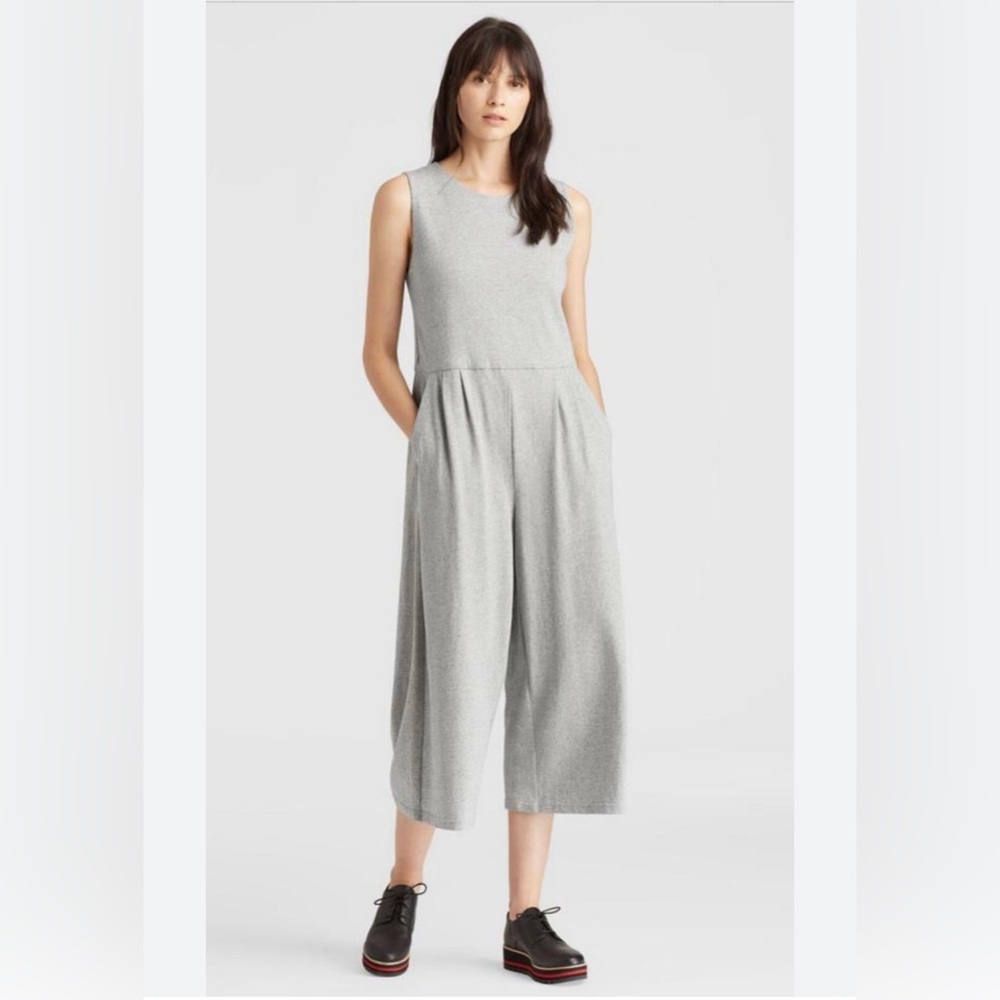 Eileen Fisher Gray Organic Cotton Jumpsuit